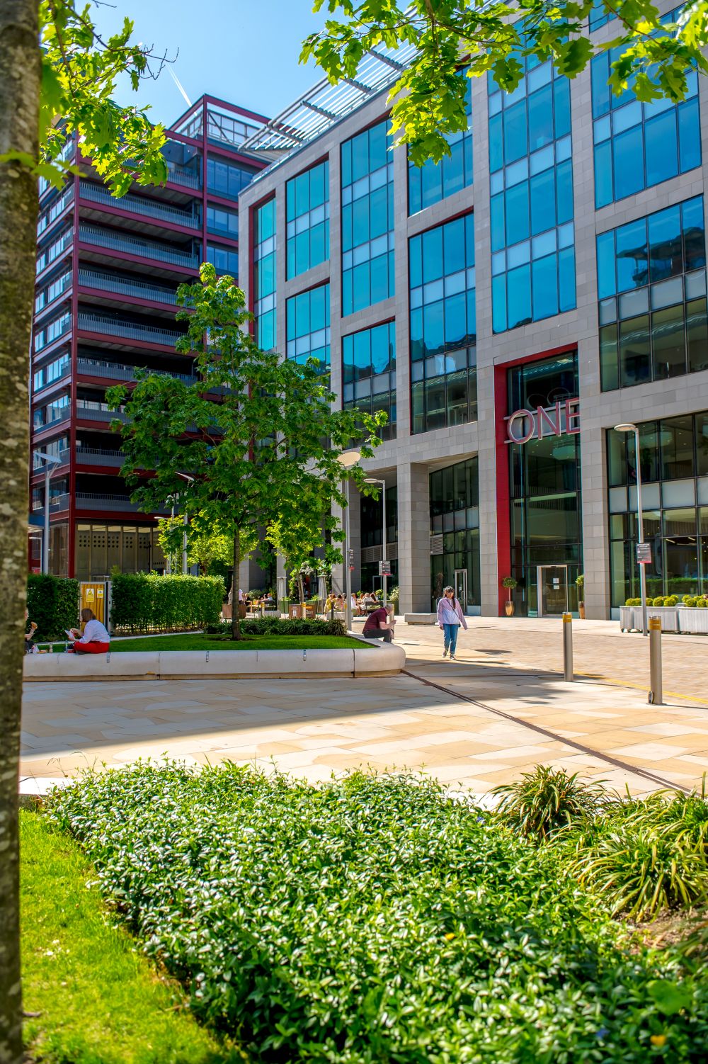 An exterior view of New Bailey on a sunny day